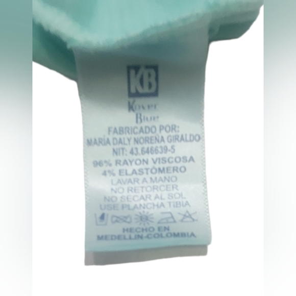 ❤️ KOVER BLUE  GREEN MINT STRAPPY BLOUSE  ONE SIZE. MADE IN COLOMBIA. - Picture 10 of 12